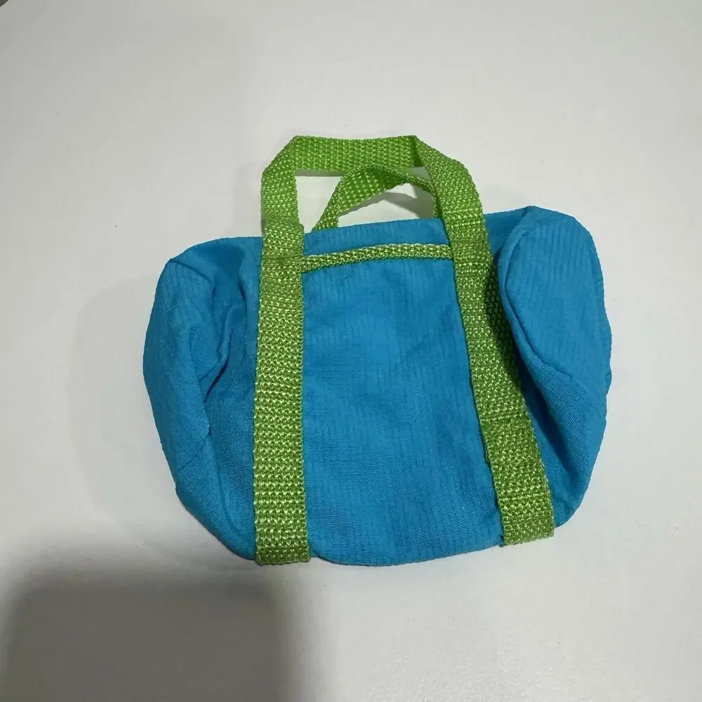 American Girl‎ Doll Blue and Green Duffel Bag Small Micro